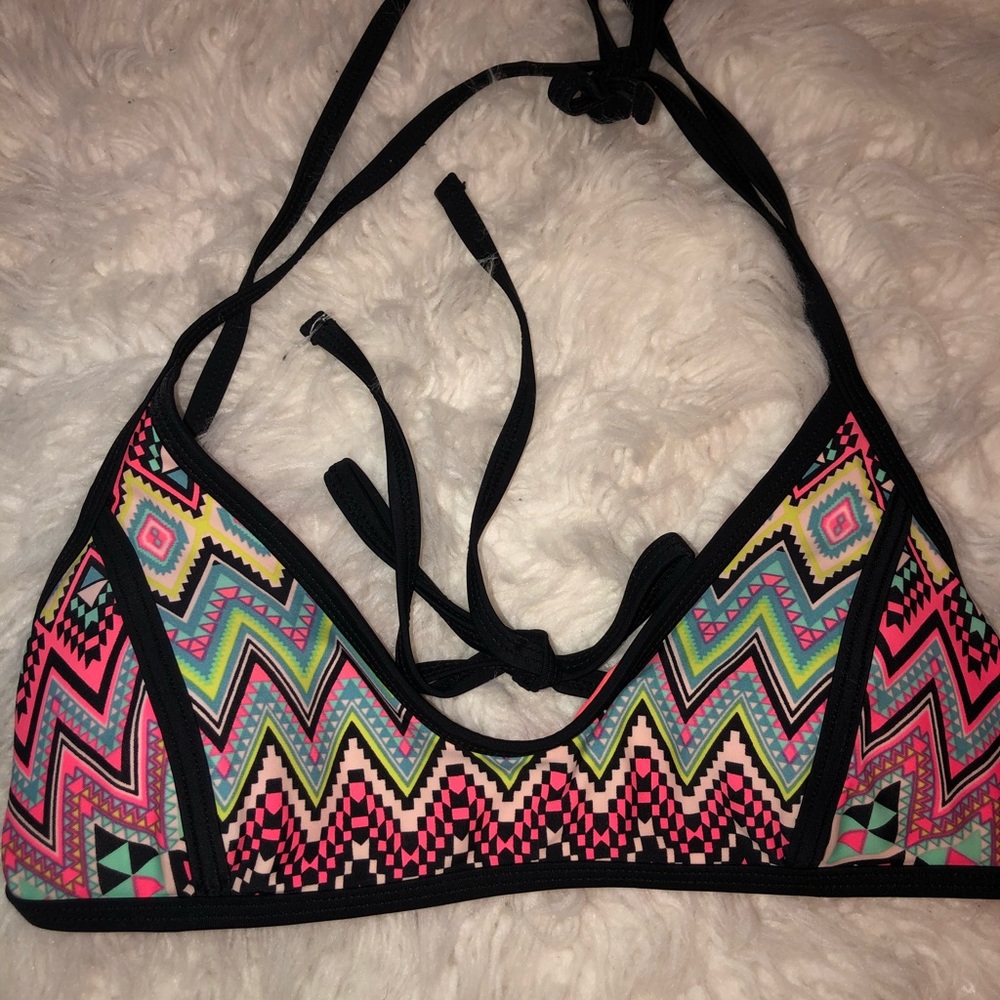 Tribal bikini top reversible